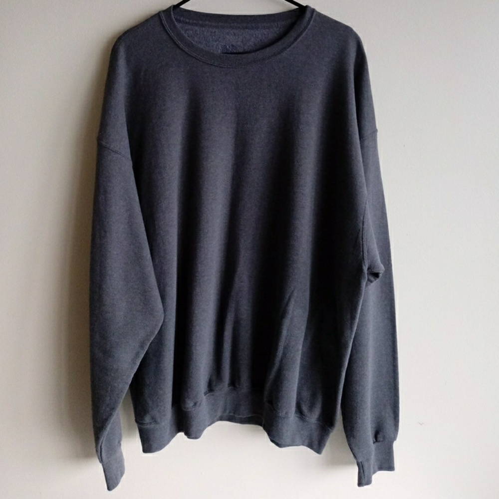 Men's 2XL Sweat Shirt Dark Gray Long Sleeve